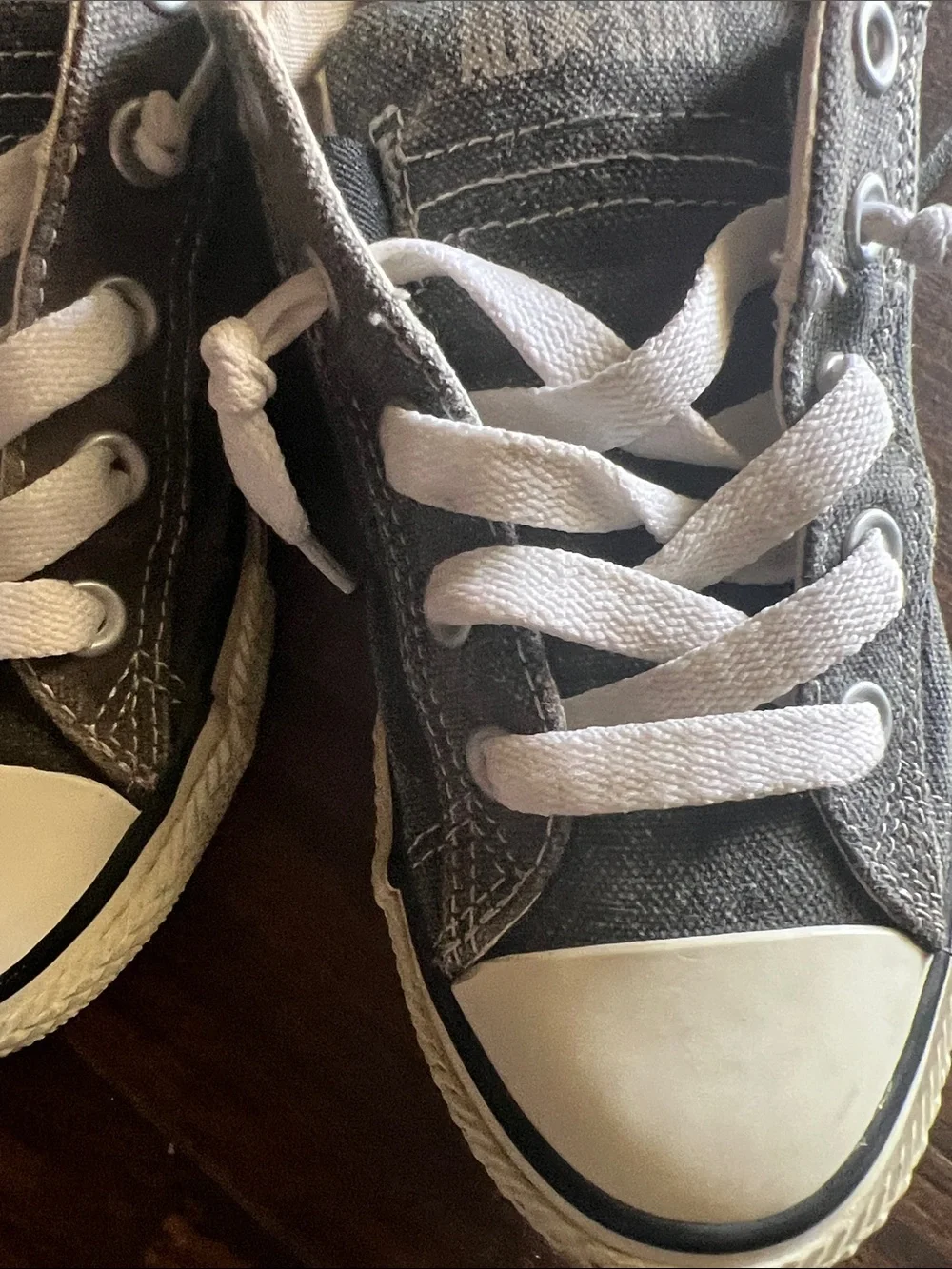 Converse Kids Gray & White Low-Top Sneakers